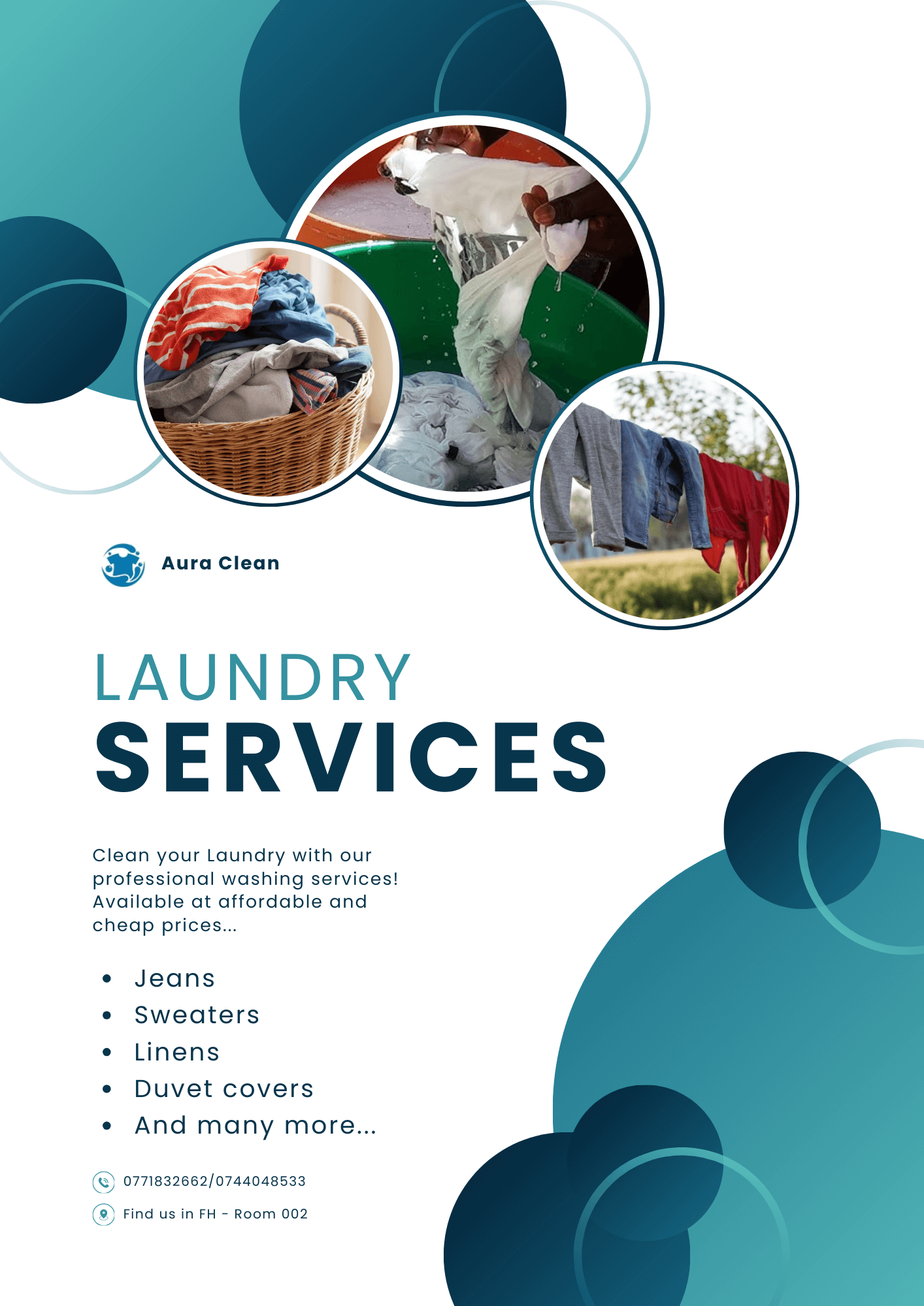 Laundry Wash Flyer Design